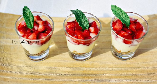 verrines tarte aux fraises