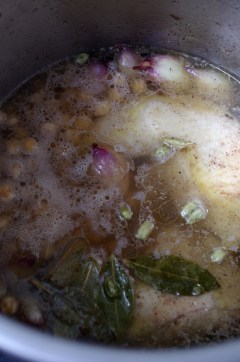 ajout eau + pois chiche