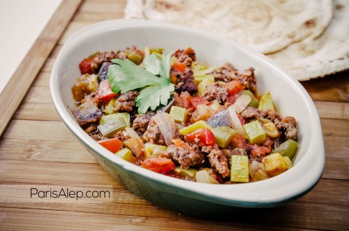 lahmeh bel feren ratatouille syrienne