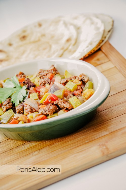 lahmeh bel feren ratatouille syrienne