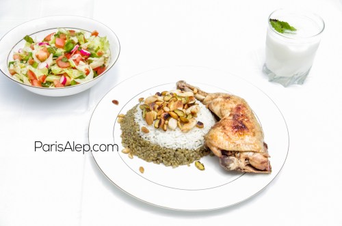 frikeh poulet salade ayran