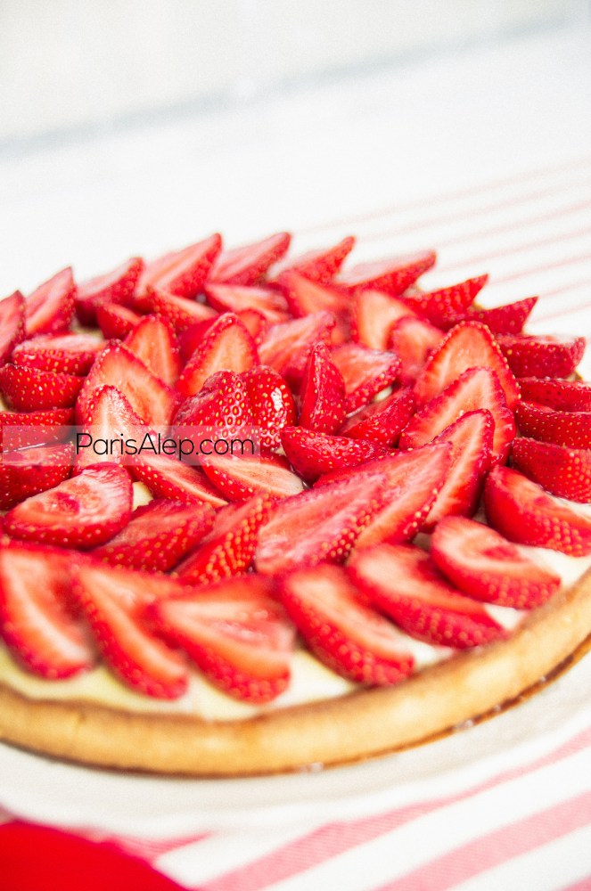 Tarte aux fraises pâtissière