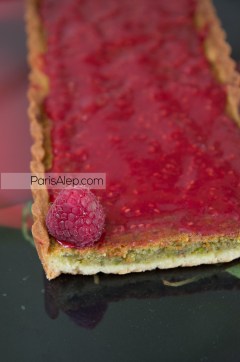 tarte framboises pistaches