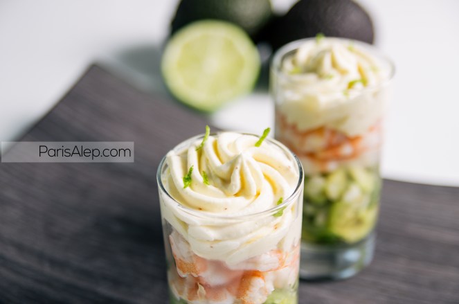 verrine avocat crevettes