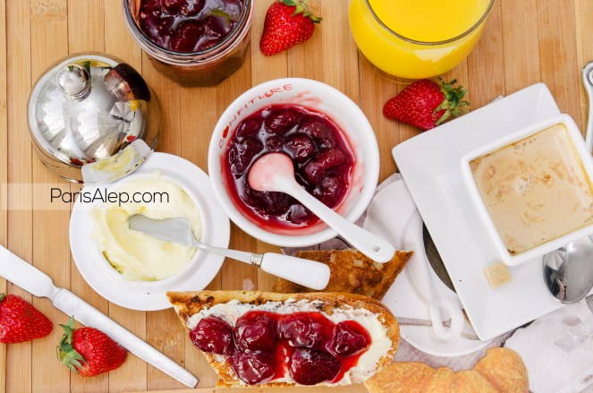 Petit déj confiture de fraises