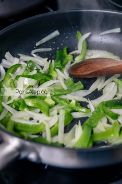 oignons et poivrons