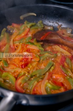 oignons poivrons tomates